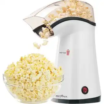 Gazin Pipoqueira elétrica 100g com 5 ciclos britânia pop time 1200w com porta fio - branco oferta