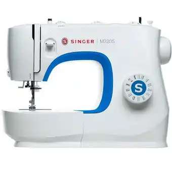 Gazin Máquina de costura singer m3205 23 pontos com passador de linha - branco oferta