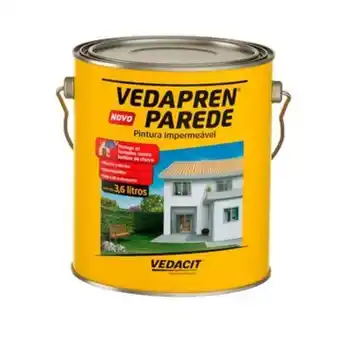 Tumelero Tinta impermeável para parede vedapren 3,6 litros branco vedacit oferta