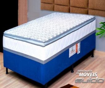 Unibox solteiro breare 88x188x5 estampa florada c/pillow est. br/az