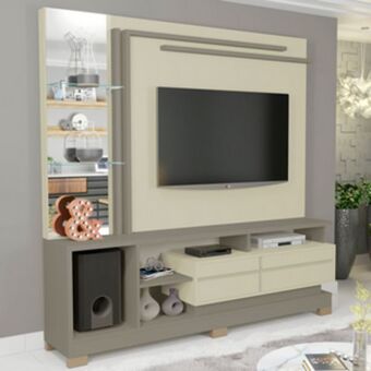 Lojas Guido Home sintra plus luxo (suporta tv's de até 46") /gold perola /off white oferta