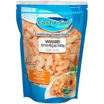 Camarão descascado costa sul congelado pacote 400g
