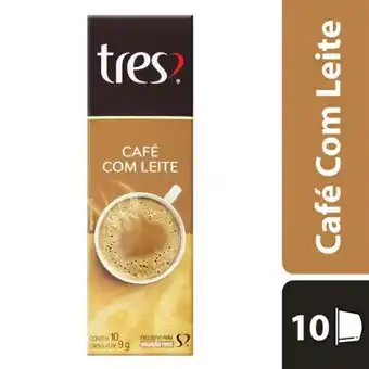 Imec Supermercados Café 3 corações cápsulas café com leite 90g oferta