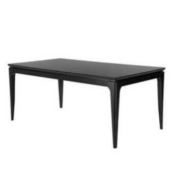 Mesa provincia float 180x109 com vidro preto fosco./pr