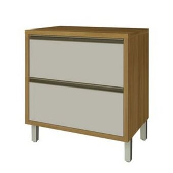 Lojas Guido Balcão baronesa 100% mdf - 80 cm - 1 porta e 1 gaveta 500334 ./freijo/off white oferta