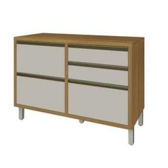 Lojas Guido Balcão baronesa (1,20) 100% mdf /freijo /off white oferta