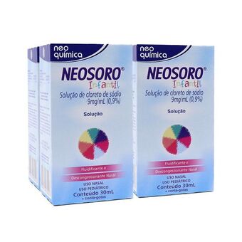 Neosoro solução nasal infantil de 30ml oferta especial com 4 unidades