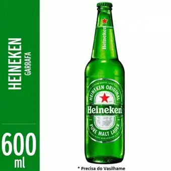 São José Supermercados Cerveja heineken garrafa 600ml oferta