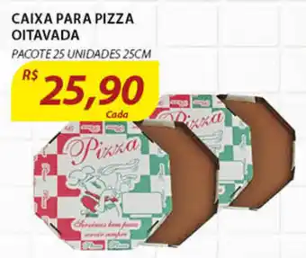 Assaí Atacadista Caixa Para Pizza Oitavada 25 unidades 25cm oferta