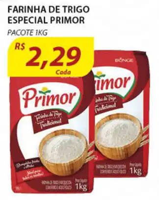 Assaí Atacadista Farinha de Trigo Especial Primor 1kg oferta