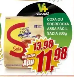 Vianense Supermercados Coxa ou Sobrecoxa Assa Facil Sadia 800g oferta
