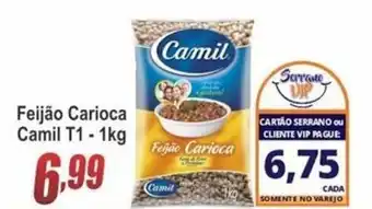 Serrano Supermercado Feijao Carioca Camil T1 1kg oferta