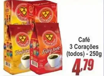 Serrano Supermercado Cafe 3 Coracoes 250g oferta