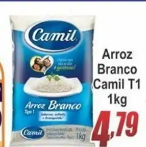 Serrano Supermercado Arroz Branco Camil T1 1kg oferta
