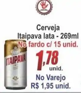 Serrano Supermercado Cerveja Itaipava lata 269ml oferta