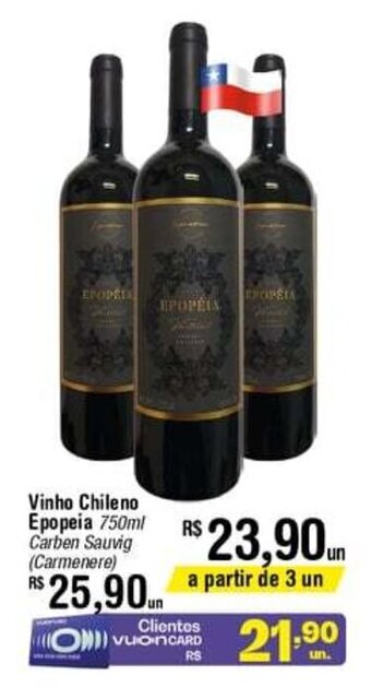 Vinho Chileno Epopeia 750ml