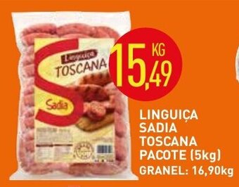 Calvo Atacadista Linguica Sadia Toscana pacote 5kg oferta