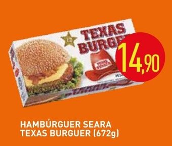 Calvo Atacadista Hamburguer Seara Texas Burger 672g oferta