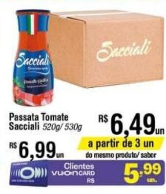 Fort Atacadista Passata Tomate Sacciali 520g/530g oferta