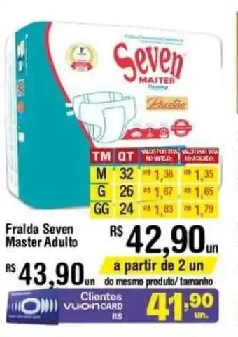 Fort Atacadista Fralda Seven Master Adulto oferta