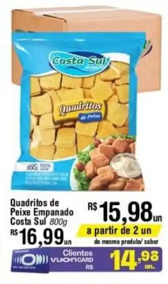 Fort Atacadista Quadritos de Peixe Empanado Costa Sul 800g oferta
