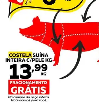 Lider Atacadista Costela Suina Inteira c/ pele 1kg oferta