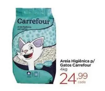 Areia higienica p/ Gatos Carrefour 4kg