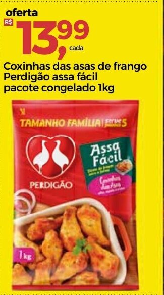Frangolândia Coxinhas das asas de frango Perdigao assa facil pacote congelado 1kg oferta