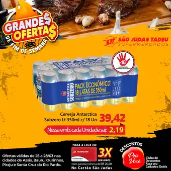 Cerveja Antarctica Subzero Lt 350ml c/18 un.