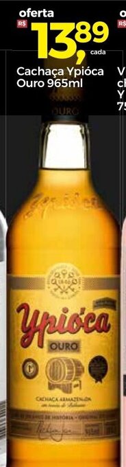 Frangolândia Cachaca Ypioca Ouro 965ml oferta