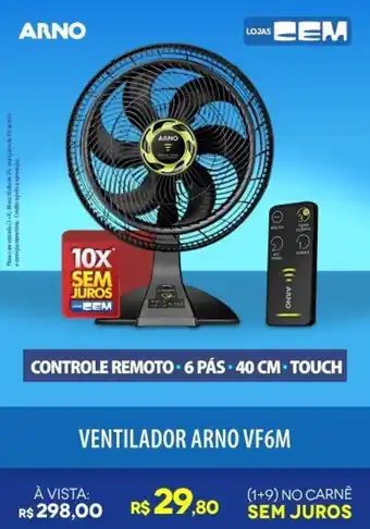 Lojas Cem Ventilador Arno VF6M oferta