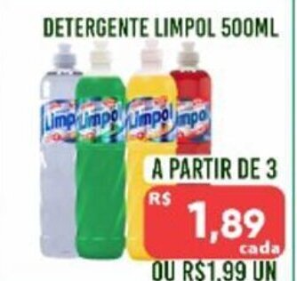 Supermercados Tischler Detergente Limpol 500ml oferta