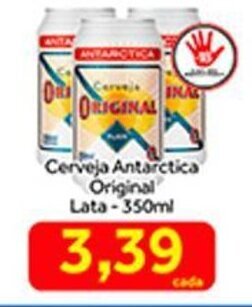 Shibata Supermercados Cerveja Antarctica Original lata 350ml oferta
