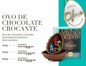 Ofner Ovo de chocolate crocante 250g oferta