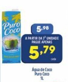 Arena Atacado Agua de Coco Puro Coco 1L oferta