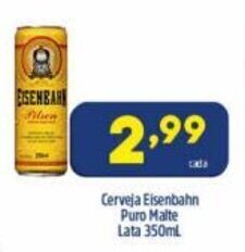 Arena Atacado Cerveja Eisenbahn Puro Malte lata 350ml oferta
