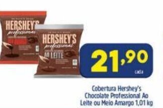 Arena Atacado Cobertura Hershey's Chocolate Professional Ao Leite ou Meio Amargo 1.01kg oferta
