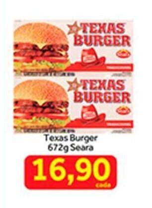 Shibata Supermercados Texas Burger Seara 672g oferta