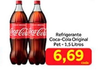 Shibata Supermercados Refrigerante Coca Cola Original pet 1.5L oferta
