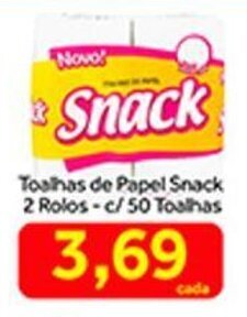 Shibata Supermercados Toalhas de Papel Snack 2 Rolos c/50 Toalhas oferta