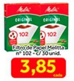 Shibata Supermercados Filtro de Papel Melitta N103 c/30 unid. oferta