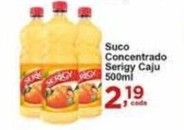 Rossi Supermercado Suco Concentrado Serigy Caju 500ml oferta