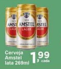 Rossi Supermercado Cerveja Amstel lata 269ml oferta