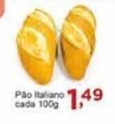 Rossi Supermercado Pao Italiano cada 100g oferta