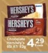 Rossi Supermercado Chocolate Hershey's 85g/87g/92g oferta
