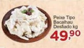 Rossi Supermercado Peixe tipo Bacalhau Desfiado 1kg oferta