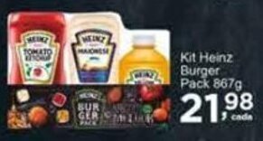 Rossi Supermercado Kit Heinz Burger Pack 867g oferta