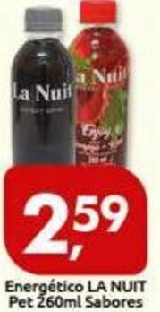 Supermercados Nori Energetico La Nuit pet 260ml sabores oferta