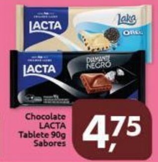 Supermercados Nori Chocolate lacta Tabelte 90g (sabores) oferta