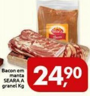 Supermercados Nori Bacon em Manta Seara a granel 1kg oferta